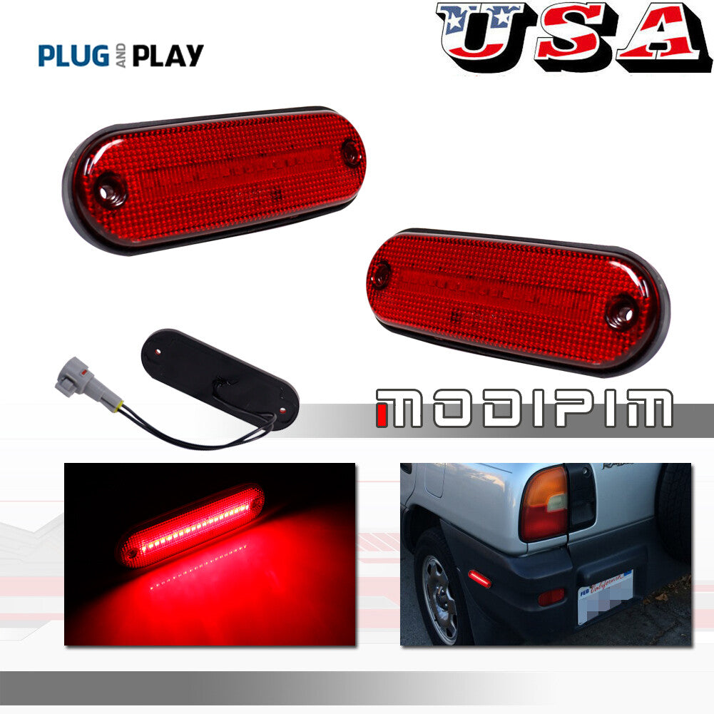 Red Reear Fender Side Marker Lights for 96-00 for Rav4 8175042010,8176042010- v