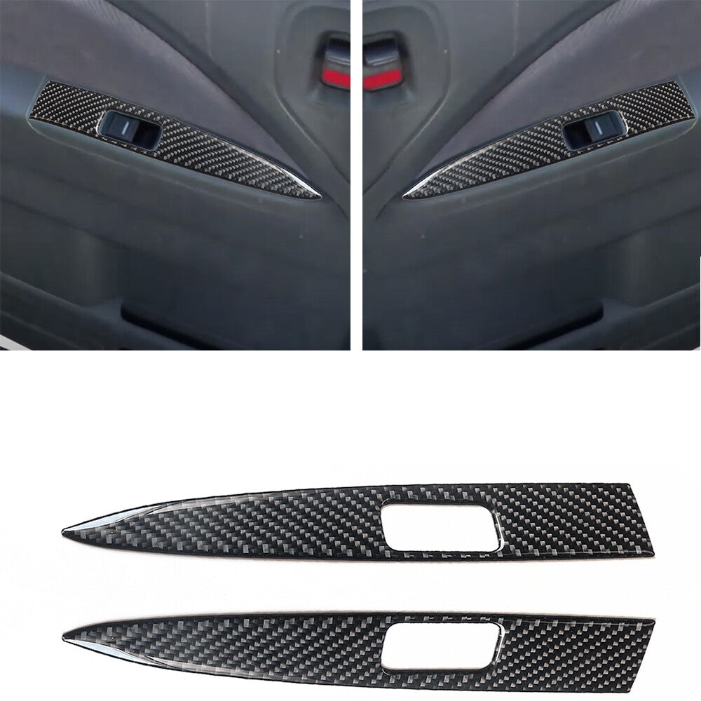 Red Steering Wheel Button Trim Cover Carbon Fiber for Dodge for Challenger 2015-2020 v
