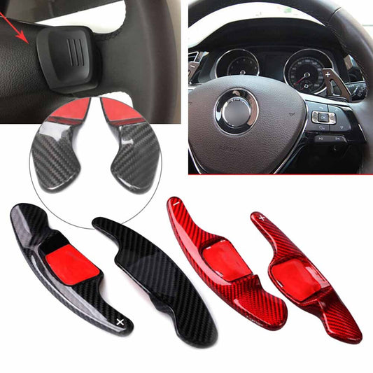 for VW for Tiguan for Golf 7 MK7 for Passat B8 Carbon Fiber Steering Wheel Shift Paddle