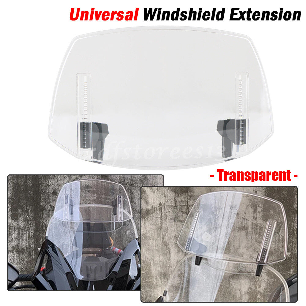 Motorcycle Clip On Universal Windshield Wind Screen Deflector Extension Spoiler Q