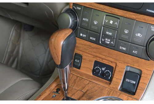 Wood Grain Central Console Gear Shift Panel Trim for Toyota Highlander 2008-2013