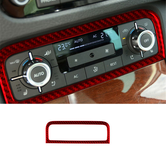 Red Carbon Fiber Gear Shift Panel Cover Trim for Suzuki Grand Vitara 2006-2013 v