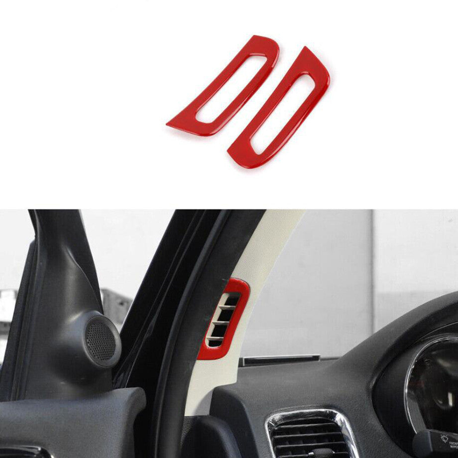 For 2011-2024 for Dodge Durango Red Interior Front Door A Pillar Air Vent Cover Trim