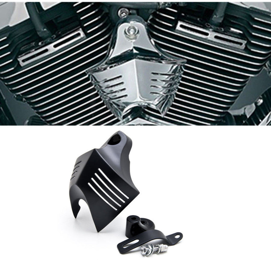 Motorcycles Black Twin Shield Horn Cover Cowbell for Harley Dyna Glide 1992-2012 Q