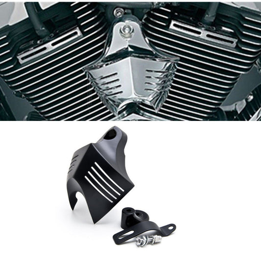 Motorcycles Black Twin Shield Horn Cover Cowbell for Harley Dyna Glide 1992-2012 Q
