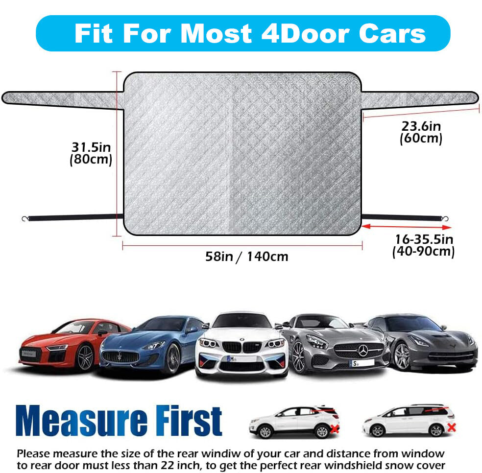Magnetic 4 Layers for Toyota Car Frost Ice Dust Guard Rear Windshield Snow Cover Q
