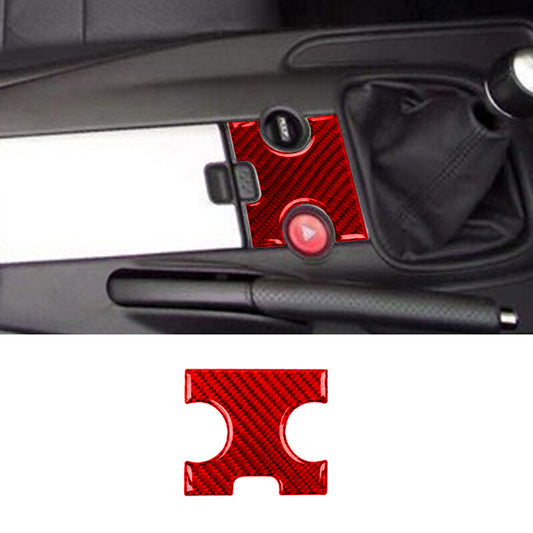 Red Carbon Fiber Warning Light Panel Cover Trim Type B for Honda S2000 2004-2009