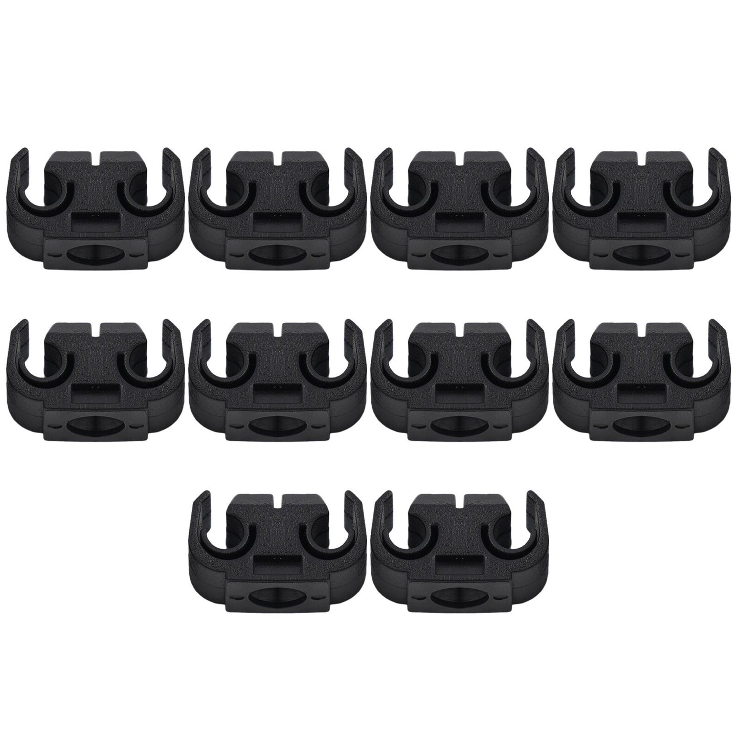 Reliable Brake Line Mounting Clips 10Pcs Black For 5mm (3/16 ) Brake Pipe