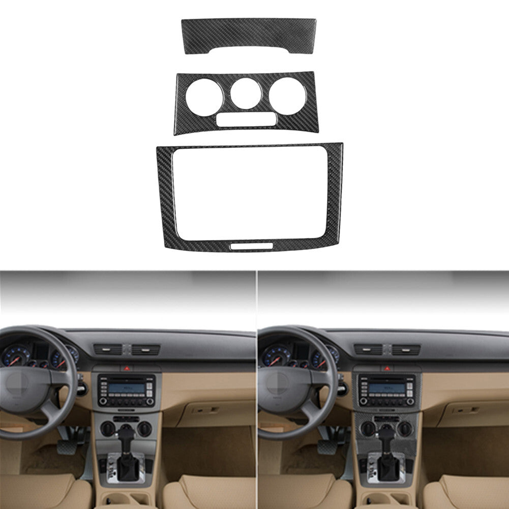 Red Carbon Fiber Center Control Panel Cover Trim Sticker for Mustang 05-09 v