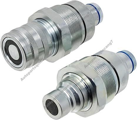 Male & Female Flat Face Coupler Kit 47396760 for CASE Compact Loader SR130 Q