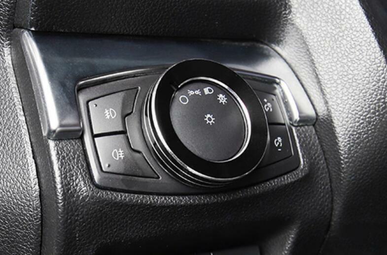 Headlight Switch Control Button Trim for Ford Explorer 2011-2019 Black Aluminum