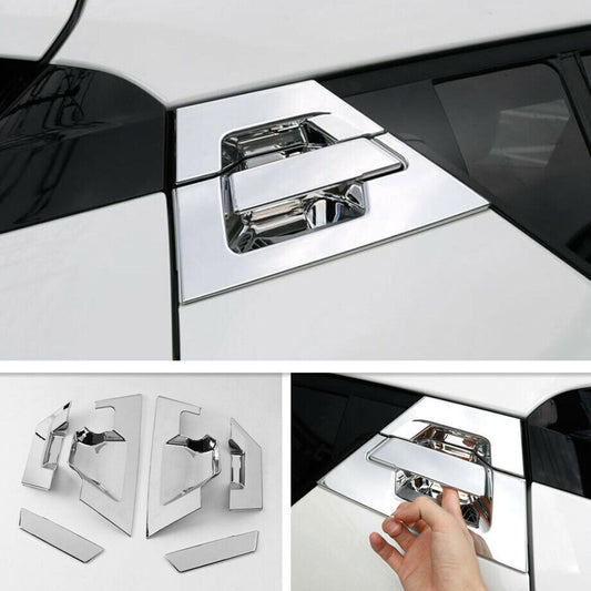 For 2018-22 for Toyota CHR C-HR 6PCS Chrome Rear Door Handle Bowl Molding Cover Trim