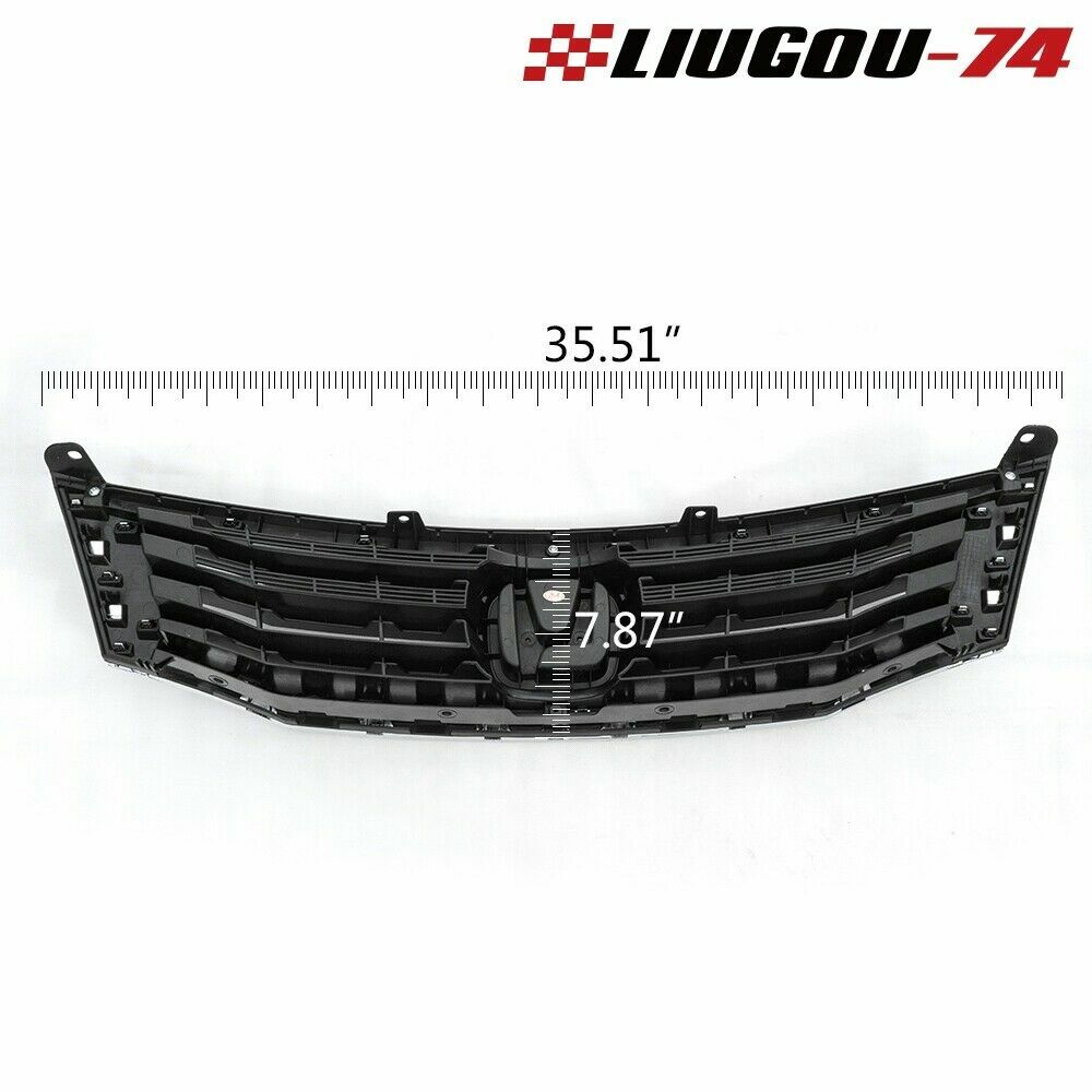 for CHRome Trim Front Bumper Upper Grille Fits 2008 - 2010 for Honda Accord Sedan Brand New - v