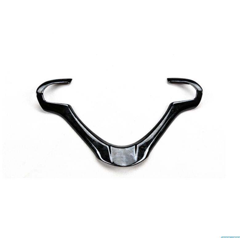 Black Wood Grain Steering Wheel Strip Cover Trim 1pcs for Acura TSX 2009-2014