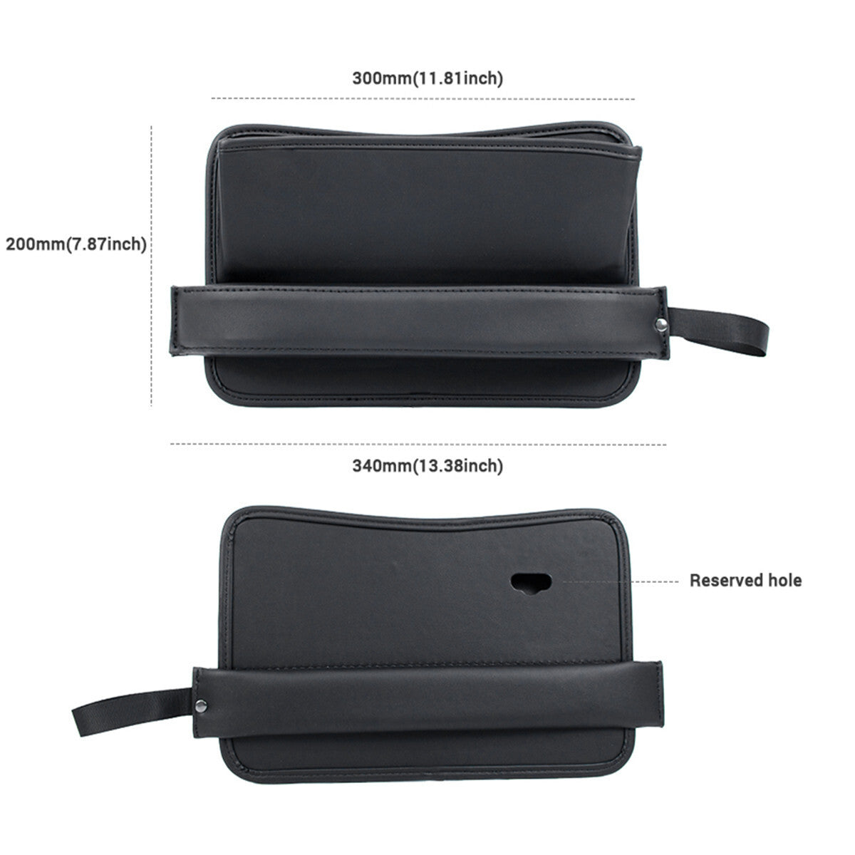 Car for Seat Storage Box Gap Filler Organizer Pocket PU Leather Interior For Phone Q