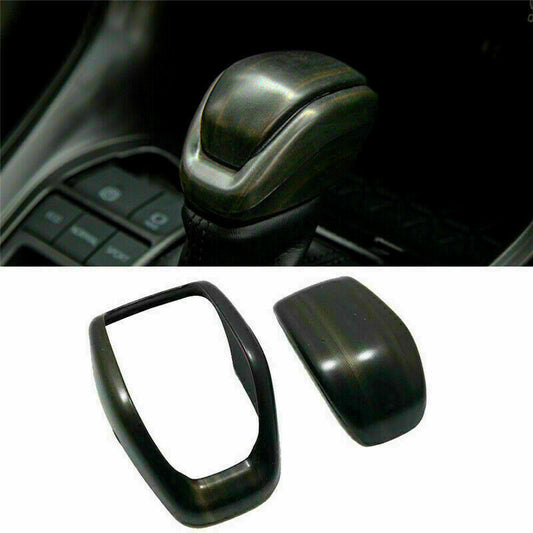 For 2019-2023 for Toyota RAV4 Matte Wood Grain Inner Gear Shift Knob Cap Cover 2Pcs