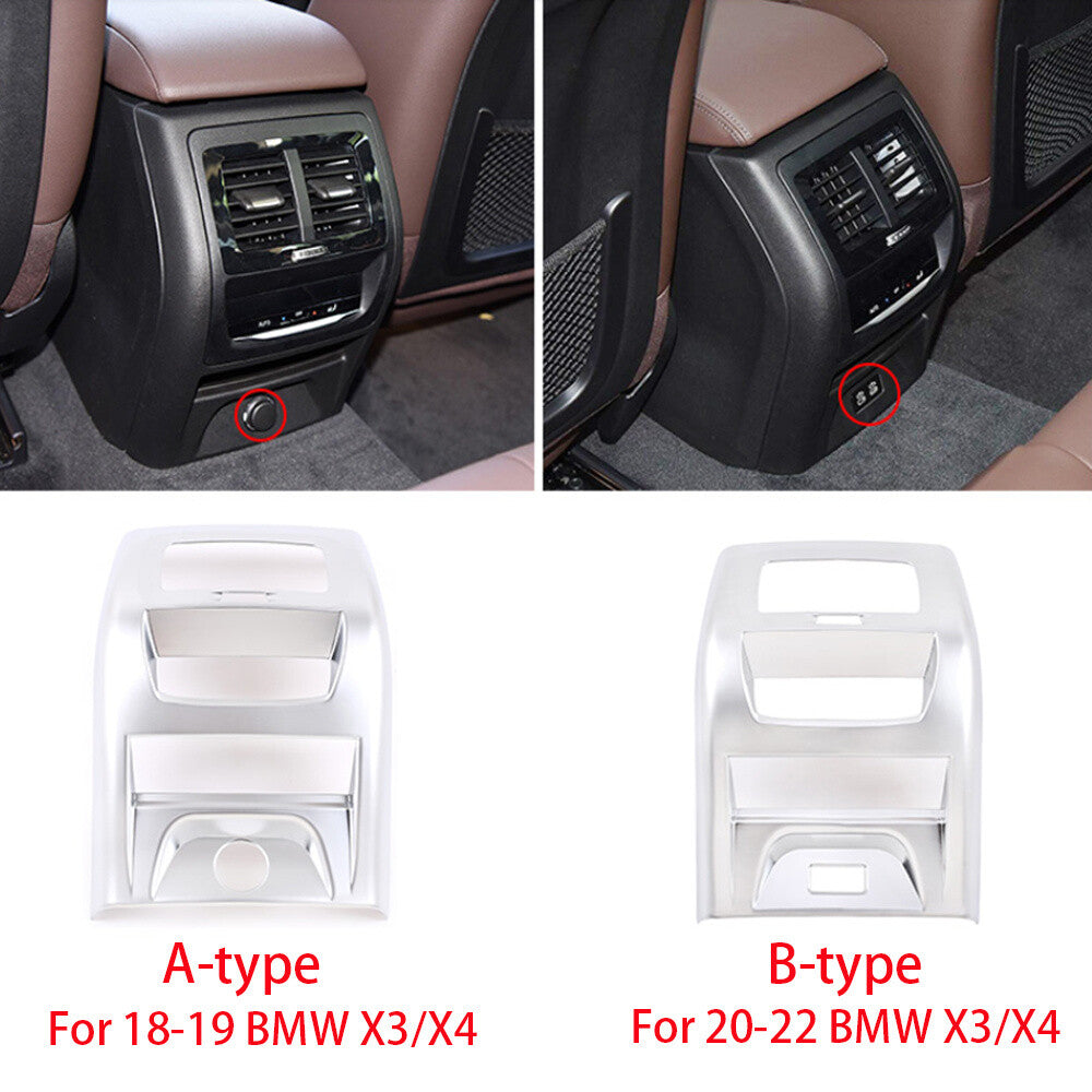 Pine Grain ABS Rear Air Vent Outlet Panel Cover for BMW X3 G01 X4 G02 2018-2019