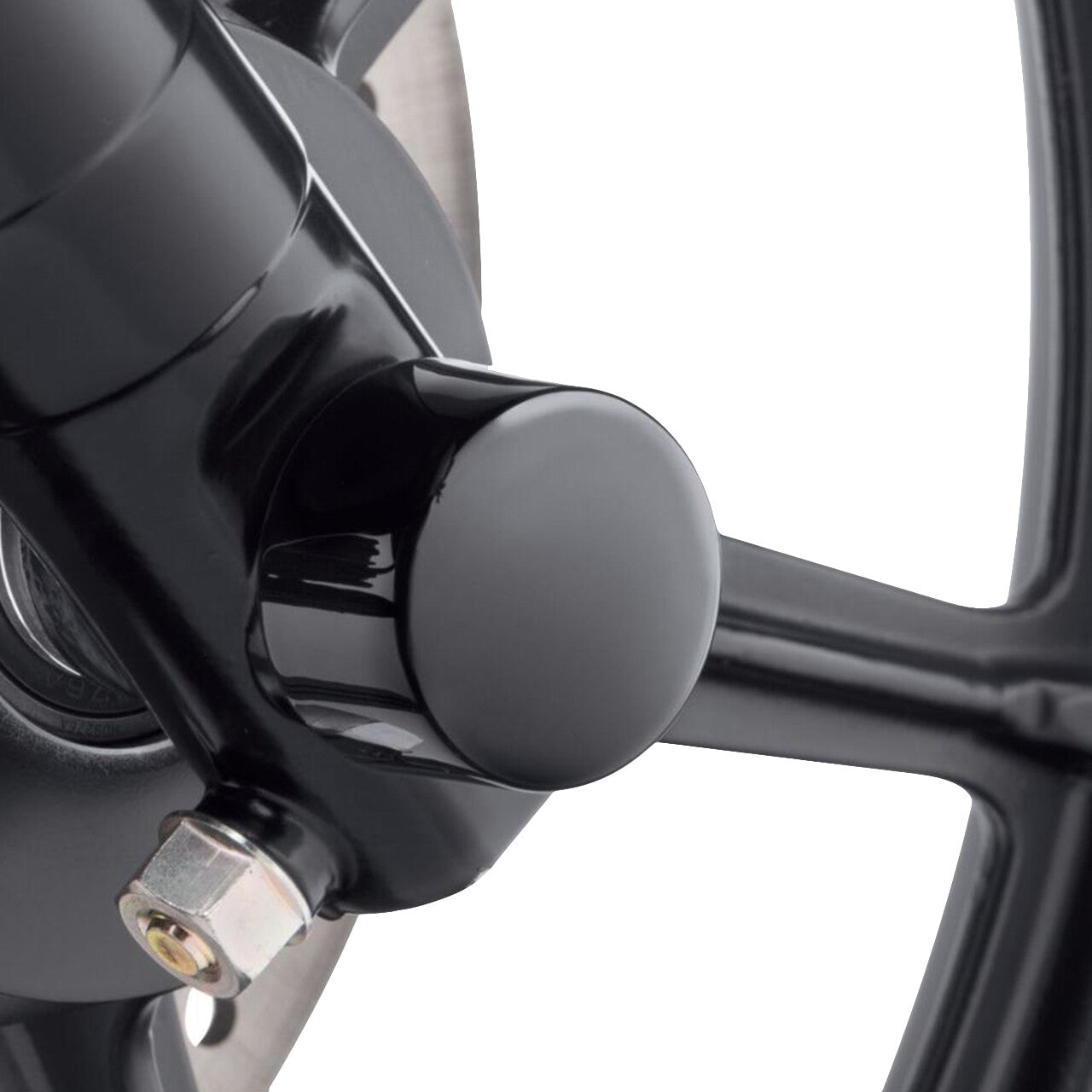 Black Front Axle Cap Nut Covers Fits for Harley Road Street Glide Softail Dyna