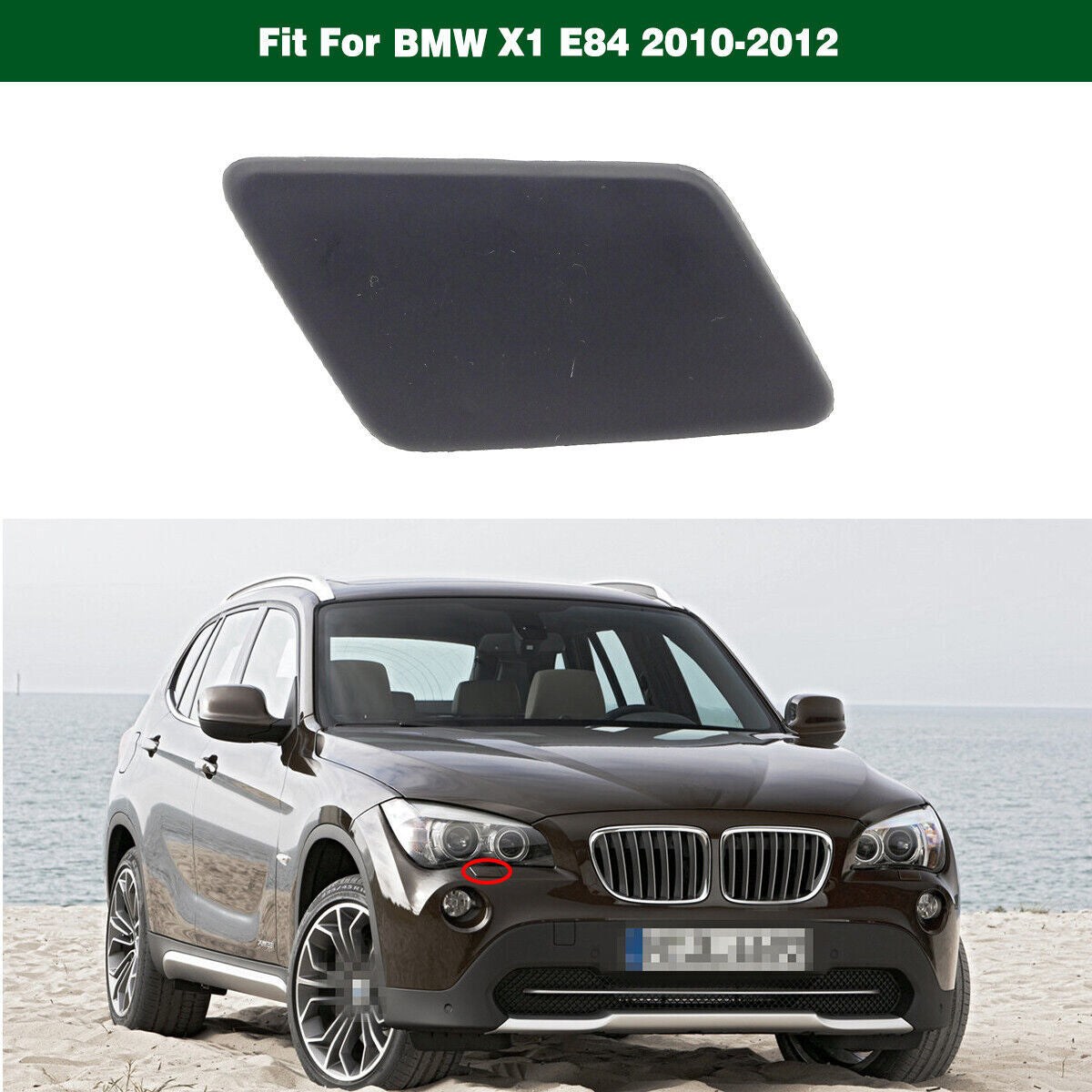 Headlamp Light Washer Jet Cover Cap Right 51112993586 for BMW X1 E84 2010-2012 Q