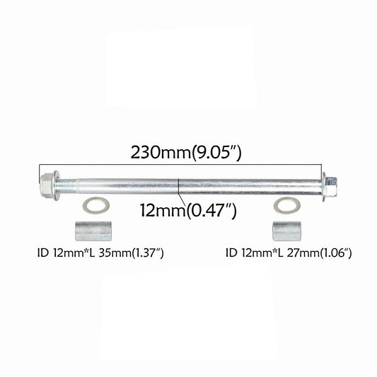 12mm 230mm rear axle suitable for Honda XR50 CRF50 Dirt Pit bicycles 70cc 90cc 110cc