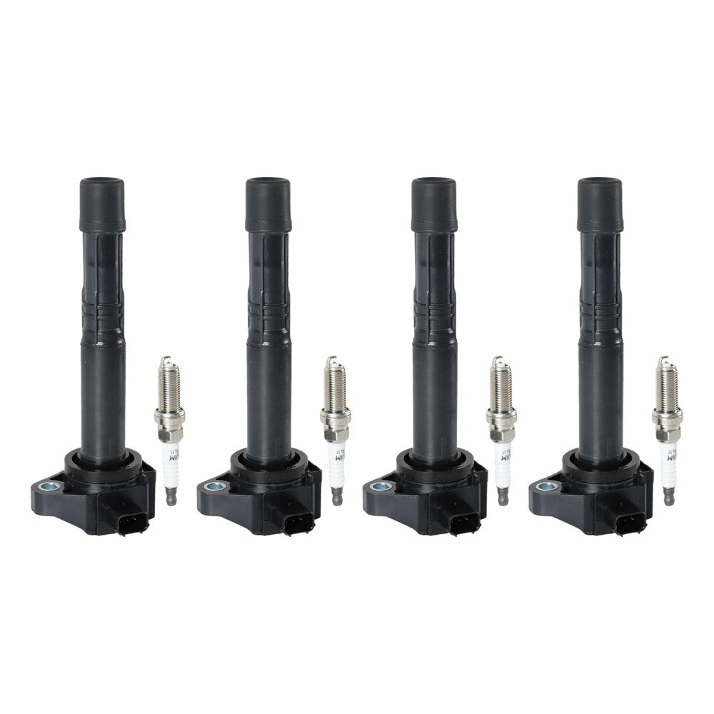 for Honda Accord CR-V for Acura ILX UF712 4x Ignition Coils+4x Iridium Spark Plugs