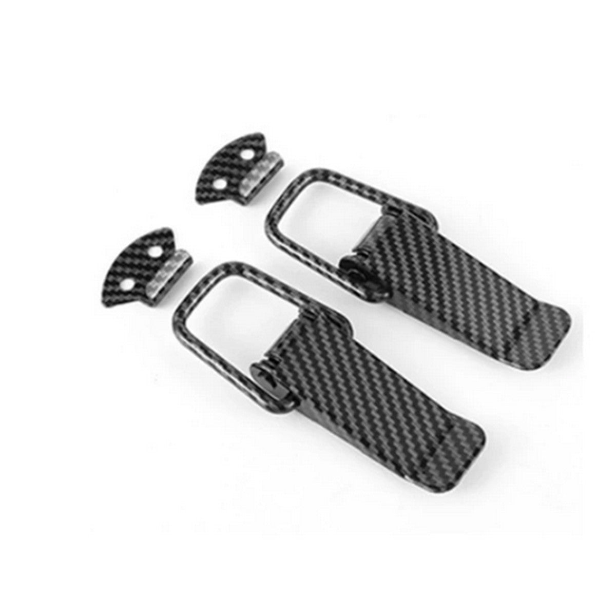 2X Carbon Fiber Look Quick Release Car Bumper Lock Latch Clip Bounding Buckle