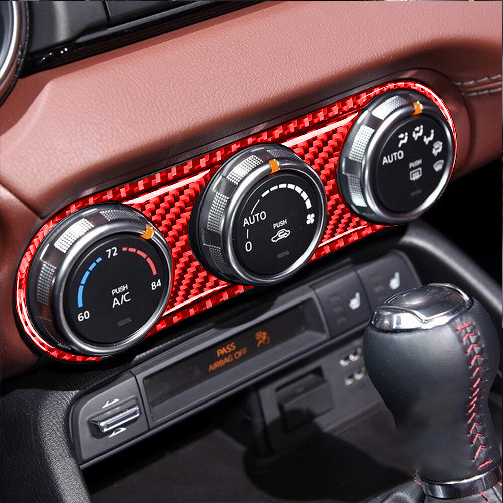 Red Carbon Fiber Rear Door Panel Cover Trim For Land for Range Rover Sport 2014-2017 v
