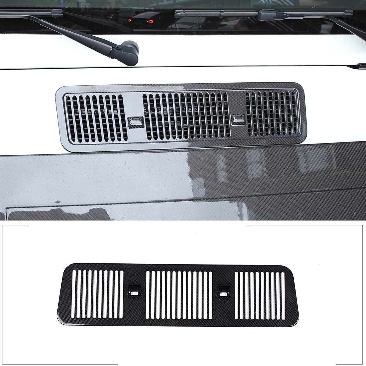 Carbon fiber front engine hood vent trim for W463 G500 G63 AMG n