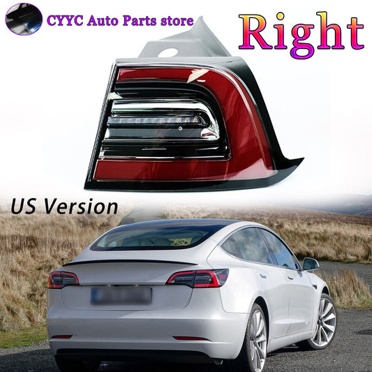 Outside LED Rear Brake Stop Light Tail Lamp Right for Tesla Model 3 2017-2021