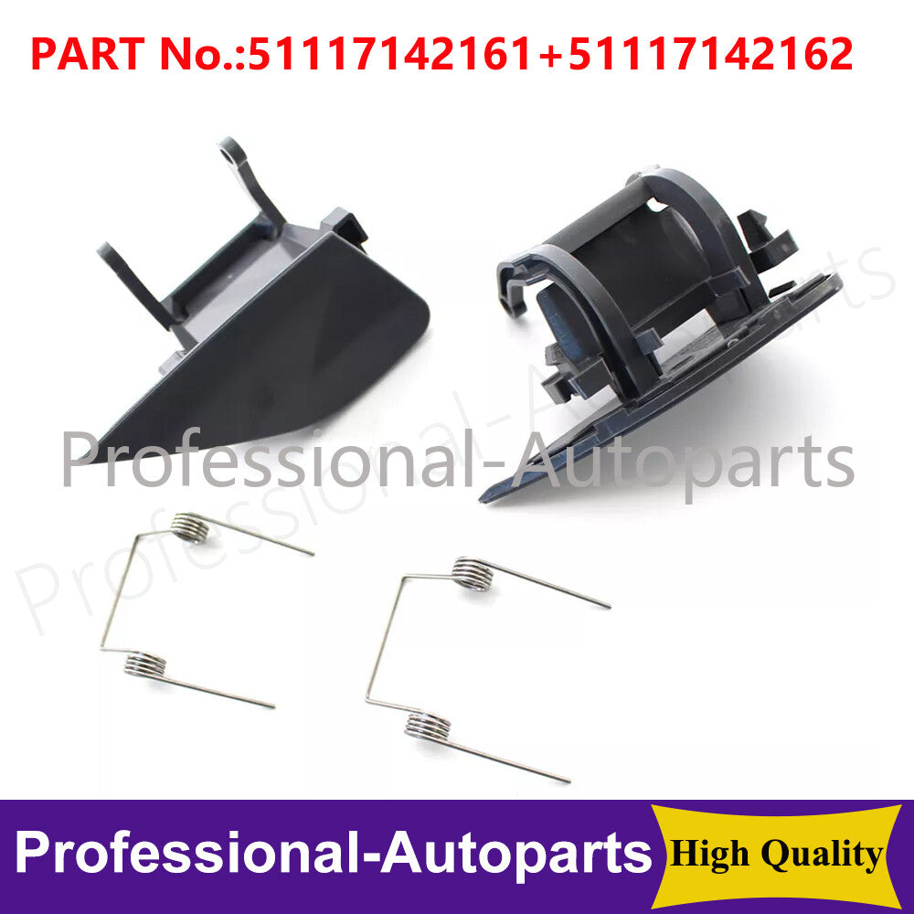 1 pair of crash-resistant headlight and washing machine spray nozzle covers suitable for BMW 7 Series E66 05-08