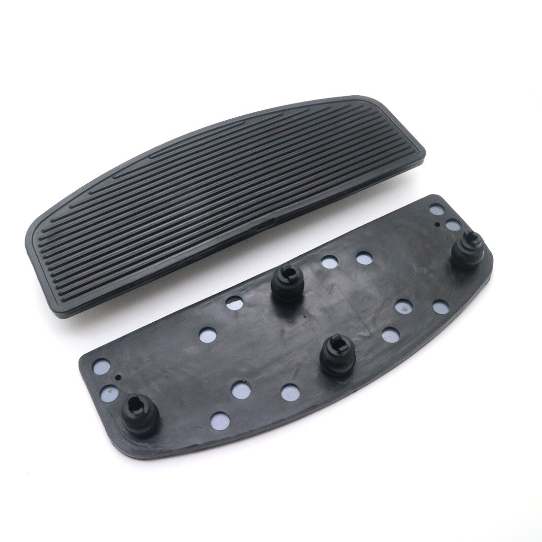 Pair Black Front Rubber Rider Insert Footboards Footpeg Footrest Pad for Harley Q