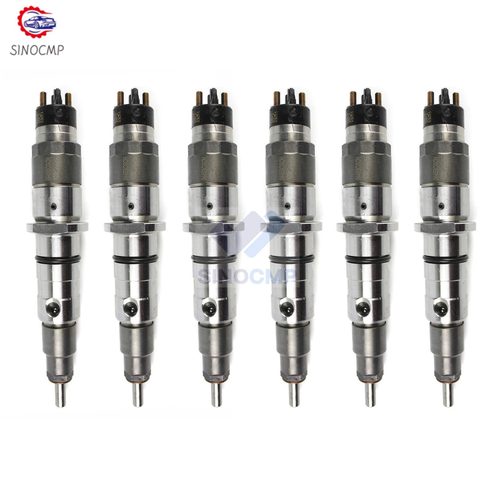 6x Fuel Injector for Komatsu Engine S6D107 4D107 WA320-6 0445120236 6754-11-3100