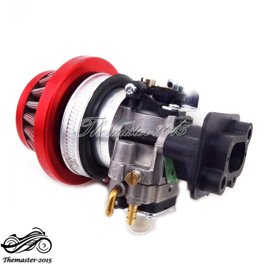 15mm Carburetor Air Filter Alloy Stack Kit 33cc 43cc 49cc Gas Scooter Goped EVO Q