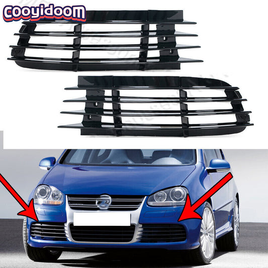 Suitable for Volkswagen for Golf 5 MK5 R32 2005 - 2009 1. Double-frame front fog light grille