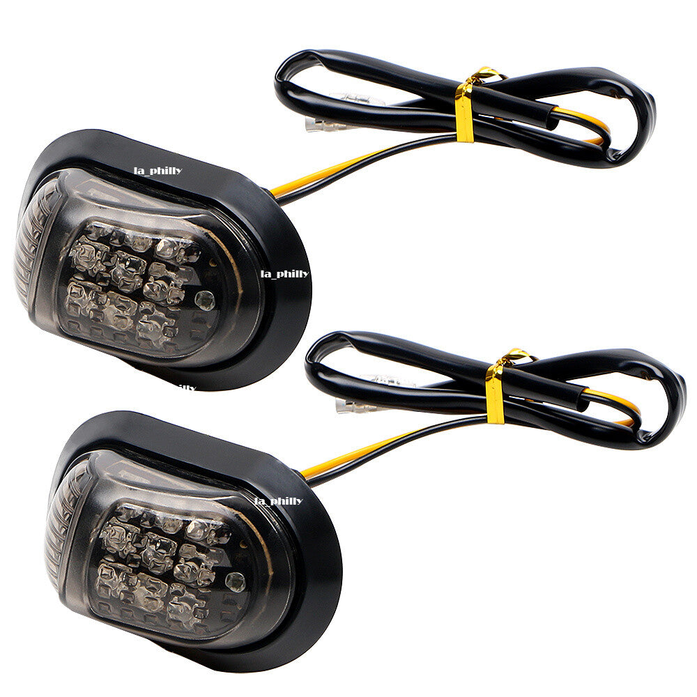2x Universal Motorcycle 12V Flush Mount 9 LED Turn Signal Blinker Light Lamp Q