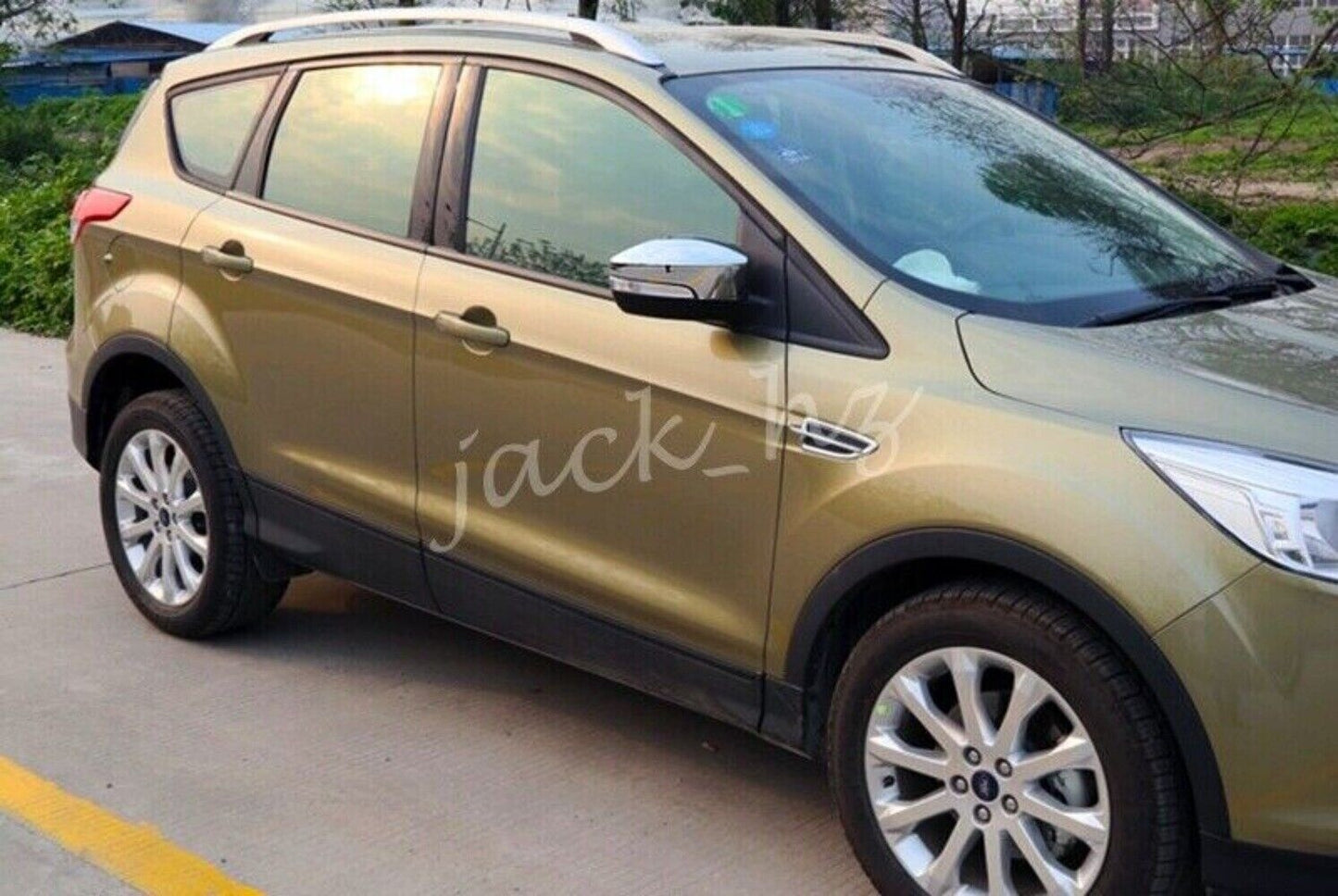 Chrome Side Rearview Mirror Cover Cap Replace For 2013-2019 Kuga Escape New n