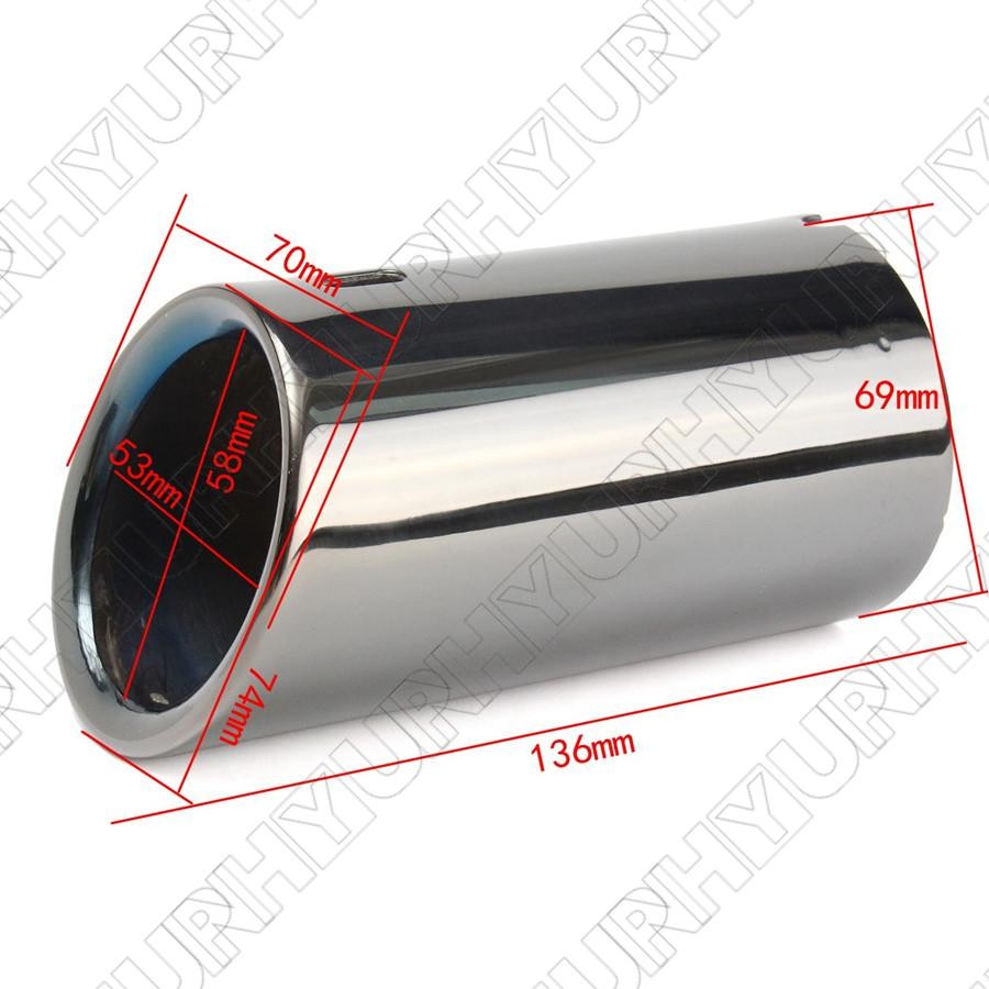 for BMW E90 92 325 328i 3 Series Stainless Steel Pair Tail Exhaust Tip Pipes