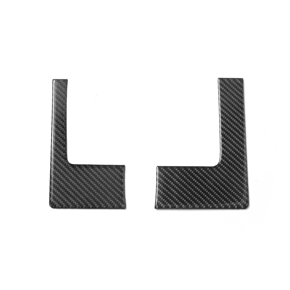 2Pcs Red Carbon Fiber Center Storage Cover Trim for Hyundai Azera 2006-2011 v