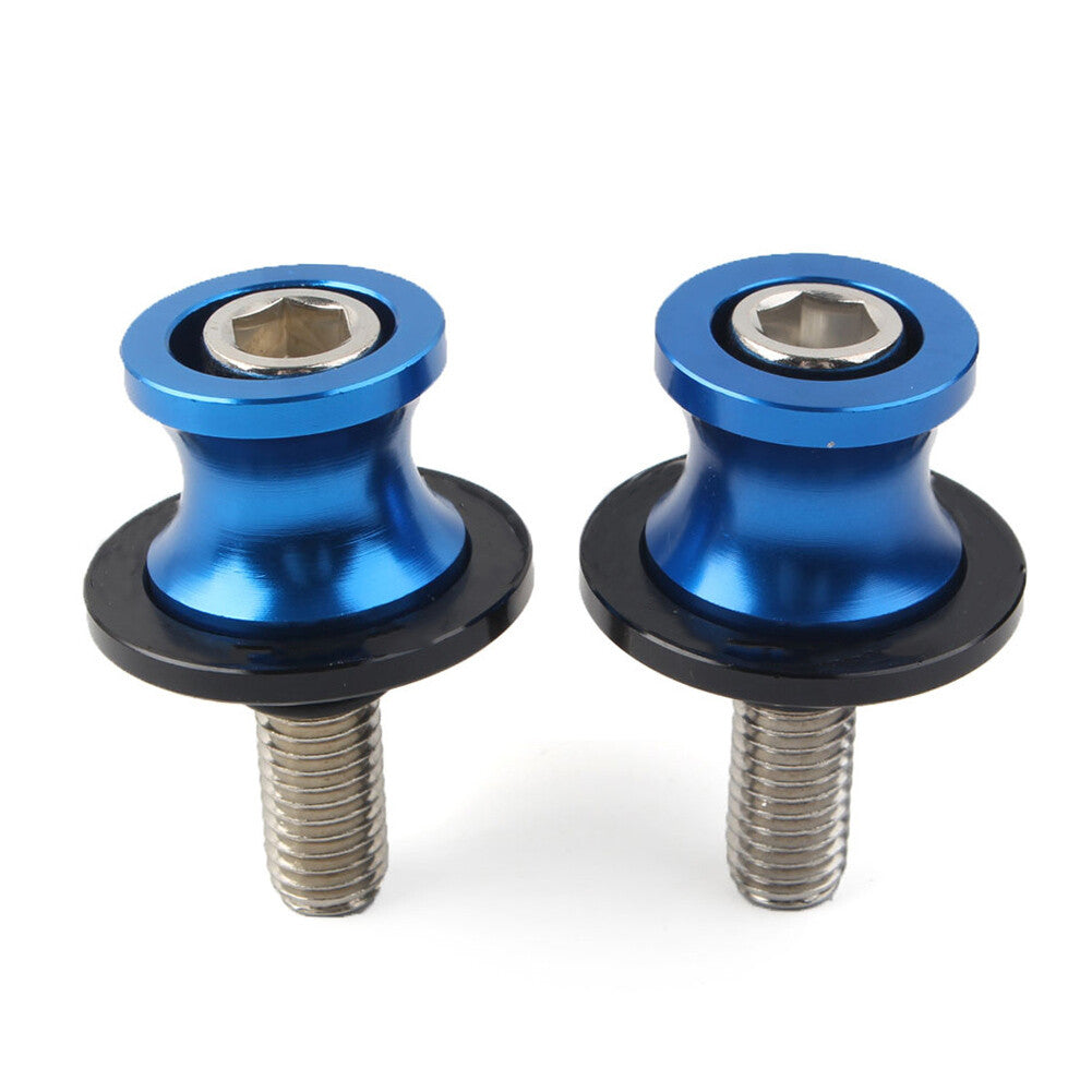 2¢ª CNC Schwingenspulen Slider Stand Schrauben 8MM f¨¹r for KAWASAKI ZX6R 2012-21 Blau