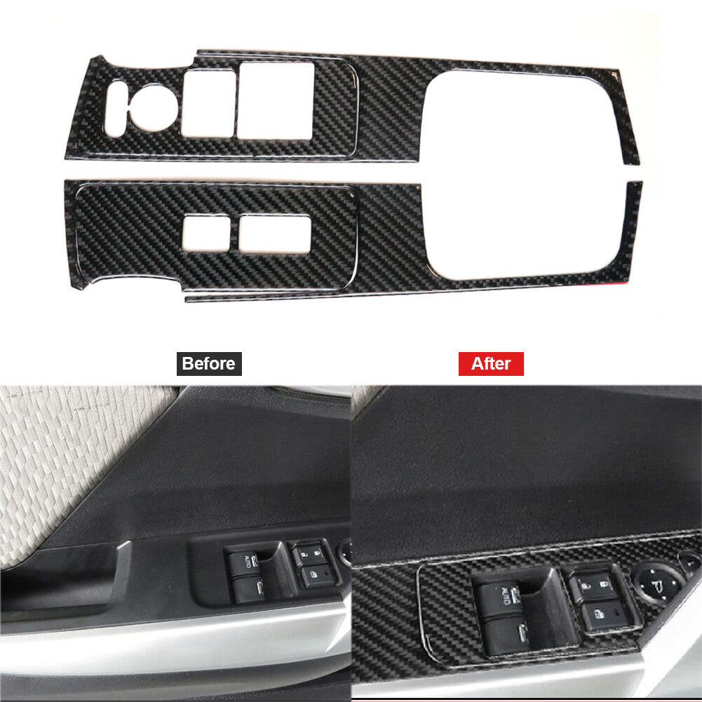 10Pcs Red Carbon Fiber Gear Shift Panel Cover Trim for Hyundai for Elantra 2016-2018 v