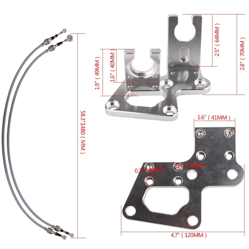 RSX Shifter Cables Transmission Bracket for K20 K20A K24 K Swap Series EG EK DC2 Q