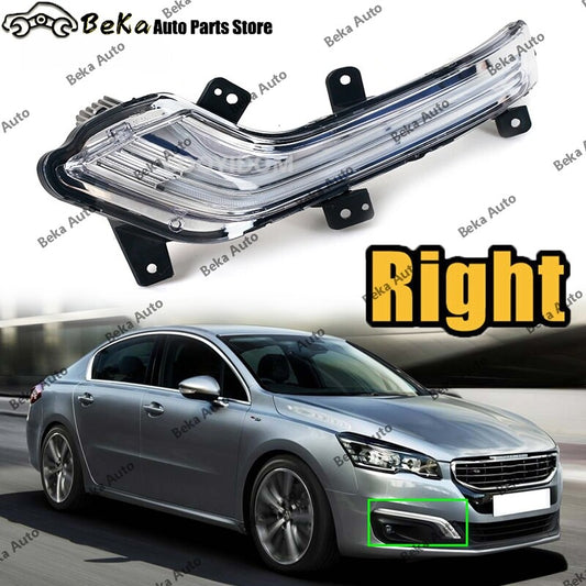 Right side for Peugeot 508 2015 2016 Front LED Daytime Running Light Fog Lamp