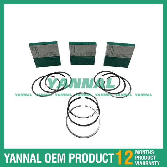 3-piece piston ring STD for Yanmar 3TNV80F engine SY26U catalytic converter excavator