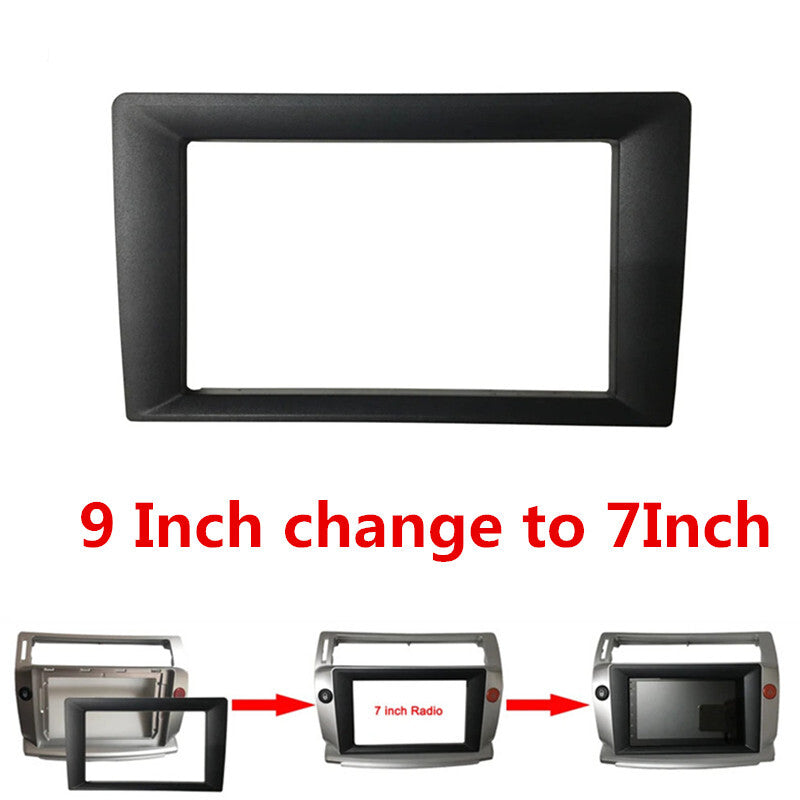 Black Universal 9inch to 7inch frame 1 din 2 din Android Car Radio Fascia Frame