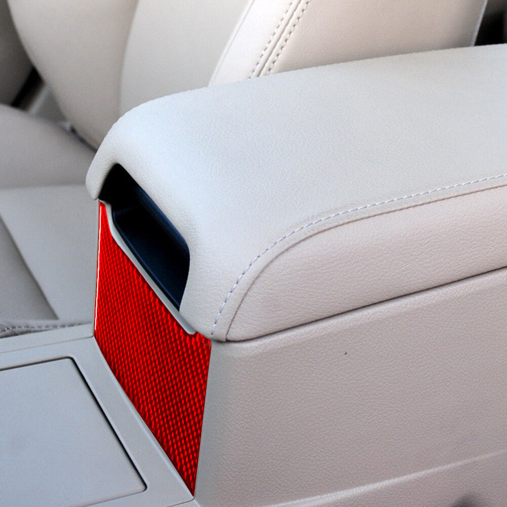 Red Interior Carbon Fiber Center Armrest Below Trim Cover for Toyota for Camry 12-14
