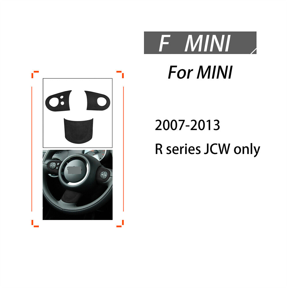 Suede Dark Gray Steering Wheel Cover for BMW for Mini Cooper R55 R56 R57 R58 R59 R60