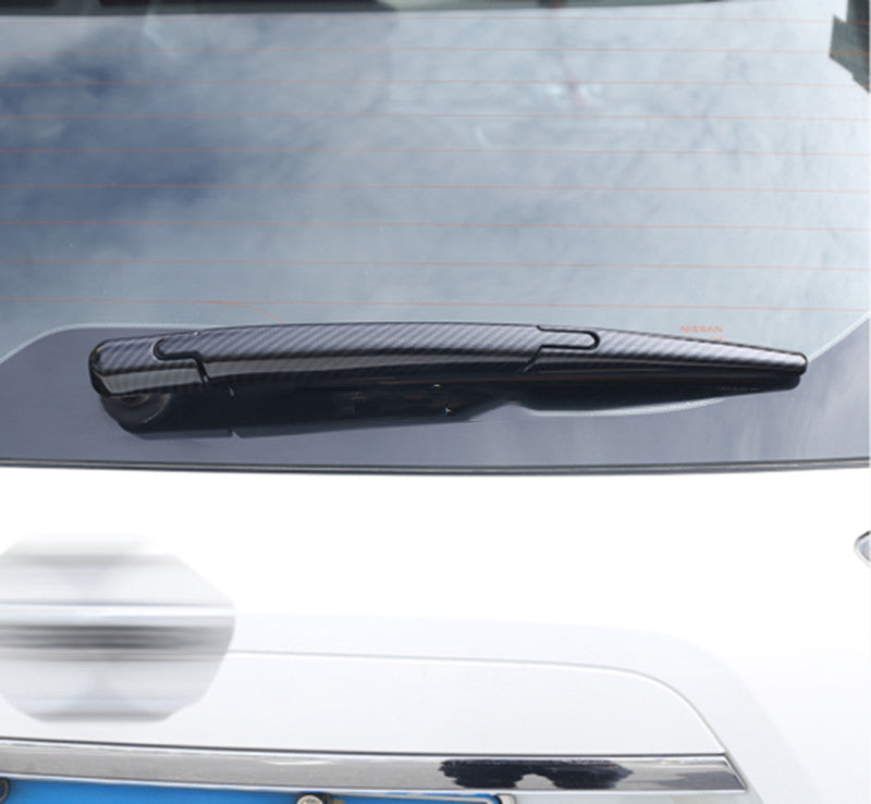 for Nissan Rogue 2014-20 Carbon Fiber Tail Rear Window Rain Wipers Cover Trim 3X