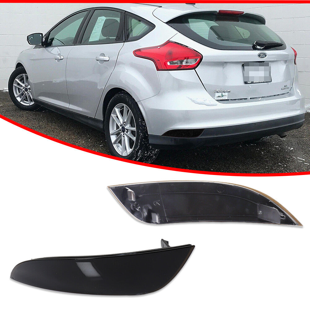 for Focus Hatchback 2015 - 2018 Smoked Rear Bumper Reflector Tail Lights 2 pcs - v