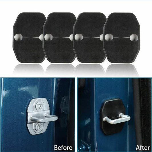 4P Car Door Lock Protector Cover  Accessory for Dodge Durango 11-24 Black