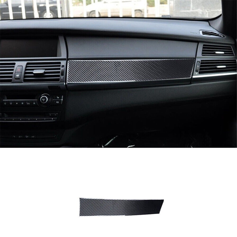 Carbon Fiber Passenger Storage Panel Cover Trim For X5/E70/X6/E71 08-2013 n
